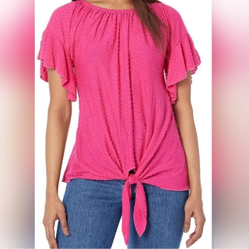 Zac and Rachel pink short sleeve blouse size 2X